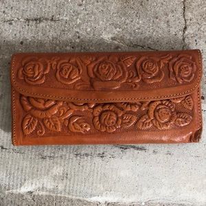 Floral Leather Wallet
